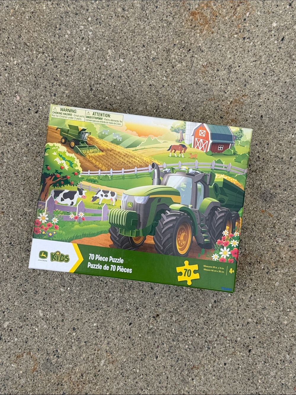 John Deere Green and Yellow Farm Tractor 70-Piece Kids Puzzle